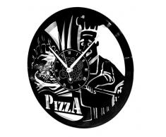 Horloge Murale en Vinyle Cadeau Fait Main DÃ©corations Pour la Maison Home Office Cuisine Taverne Pizza Pizzeria