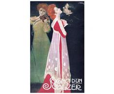 Legendarte Tableau, Impression sur Toile - RÃªve De Valse Leopoldo Metlicovitz - cm. 60x100