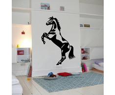 TATOUTEX Stickers Cheval cabré - Noir, L 20cm x H 28cm