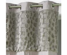 couleur montagne rideau a oeillets 140x260 cm microfibre top imitation fourrure coeurs taupe