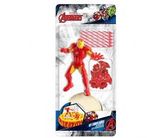 Iron Man 303005 KIT Decoration GÃTEAU Figurine, Plastique, Multicolore, 11 x 5 x 23 cm