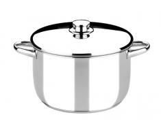 Monix Optima - Marmite 20 cm avec Couvercle en Acier Inoxydable 18/10