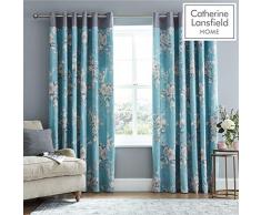 Catherine Lansfield Canterbury Rideaux Ã Åillets Bleu Sarcelle 168 x 229 cm