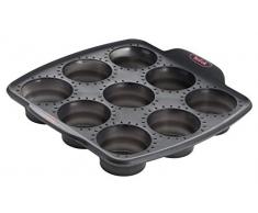 Tefal - J4174714 - Crispybake Moule 9 Muffins 30 x 29 cm Rétractable Silicone Noir