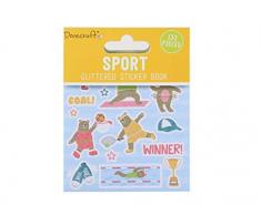 Dovecraft Book-Sport-132 Stickers Paillettes pour travaux manuels, Papeterie, Journal, Papier Multicolore, Taille Unique
