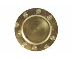 Galileo Casa Spirale Dessous de Plat, mélamine, Or, 33 x 33 x 2 cm