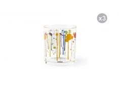Excelsa Dripping Lot de 3 verres Ã eau, verre