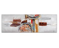 Arte Dal Mondo AS281X1 Abstrait Tableau Peinture Ã la Main sur Toile avec Chassis, Acrylique, Multicolore, 150 x 3,5 x 50 cm