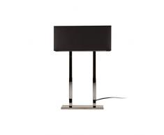 Moira Lighting by homemania Modern Table Lampe de table e27, 100 W, chrome/noir, 52 cm Abat-jourâ¯: 35 x 15 x 15 cm