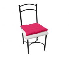 Soleil dOcre 5231 Alix Dessus de Chaise Capitonné Polyester Framboise 40 x 5 x 40 cm