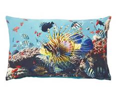 Dutch Decor Balnade â Coussin, 30x50 cm, Aqua - Coton Polyester