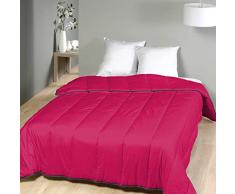 Laurentmortreux Couette Rose Vif 140x200-Chaude, Polyester, 140x200