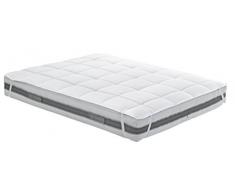 Italian Bed Linen sur-Matelas matelassÃ© en Microfibre Una Piazza e Mezza Francese Blanc