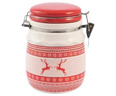 Galileo Casa Noel Bocal hermÃ©tique, cÃ©ramique, Rouge, 11Â x 11Â x 18Â cm