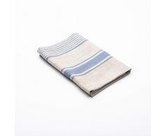 LinenMe Serviette de Bain, 100x145cm, en Lin, Collection Provence, Bleu