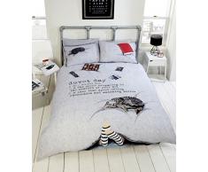 Rapport Housse de Couette Parure de lit de Jour, Multicolore, Double