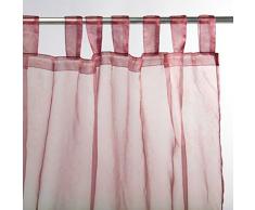 Thedecofactory First Voilage, Polyester, Rouge, 140 x 250 x 3 cm