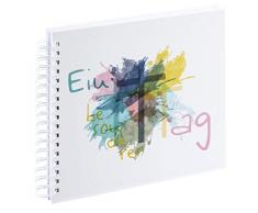 Hama Album Spirales pour Communion, 28 x 24 cm, Un Jour spécial, Une Confirmation, 50 Pages Blanches vides pour 100 Photos en 10 x 15, Livre dor, Album de Rappel Multicolore/Blanc