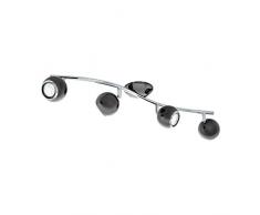 Eglo Lampe Spot BIMEDA onde/4Â spots LED culot GU10Â NN ChromÃ© 31008Â Tuyau E