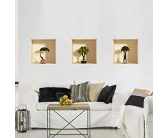 Stickers adhÃ©sifs 3D | Sticker Mural Autocollant Bonzais Japonais - Stickers muraux Chambre Adulte - Stickers muraux 3D - Decoration Murale Salon - Autocollants muraux Trompe loeil BONZAIS | 30x90cm