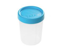 TATAY 1160500 Boîte de Conservation avec Fermeture à Vis Ronde 0,4 L Plastique Bleu 8,5 x 8,5 x 11,5 cm
