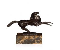 World Art Cheval Petit Sculpture En Bronze, Multicolore, 16x24x7,5 Cm