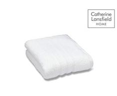 Catherine Lansfield Zero Twist, Serviette de bain, Blanc