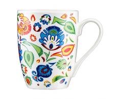Dajar Tasse 350Â ML Folk Ambition, Porcelaine, Multicolore, 8,5Â cm cm