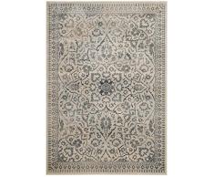 Safavieh Tapis dinspiration Vintage, Tissé Fibre de Viscose douce Tapis en Crème / Beu Clair, 120 X 180 cm