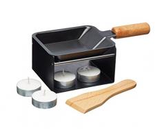 Master Class Kitchen Craft ARTRACLETTE Raclette, Métal, Noir/Beige, 28 x 28 x 18 cm