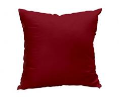 Soleil dOcre Coussin déhoussable 60x60 cm Alix Rouge, Polyester, 60 x 60 cm