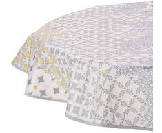 Nydel EW360G56413 Nappe Montena Anti Tache Enduction PVC, Glacier, Ronde 160 cm