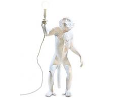 Seletti 14880 Lampe en forme de singe 46 x 27,5 Hauteur 54 cm En résine Blanc 57,8 x 51,2 x 30 cm