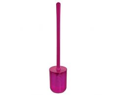 iDesign 29171EU Valet, Petit Balai Support en Plastique Toilettes invités, Brosse WC Moderne avec Poils Robustes et Protection Anti-éclaboussures, Rose, 8, 1 cm de diamètre x 40, 6 cm