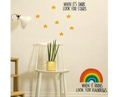 Chispum VIHOG085Le - Sticker décoratif, Design When Its Dark Look for Stars, 58 x 70 cm