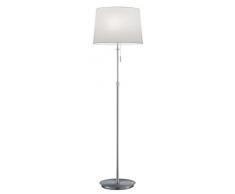 Trio Leuchten 409100307 Lampe sur Pied, MÃ©tal, Nickel Matt/WeiÃ