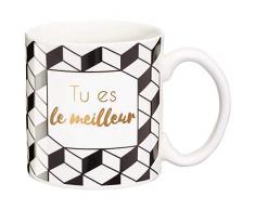 Draeger - Mug Original - Tasse à Thé à Offrir en Cadeau à Vos Proches - Tasse à Café en Porcelaine Fine - 350 ML 8 cm de diamètre x 8,5 cm de Hauteur tu ES Le Meilleur