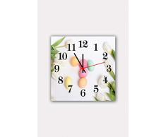 Bonamaison Horloge Murale en MDF, Multicolore, 30 x 30 cm