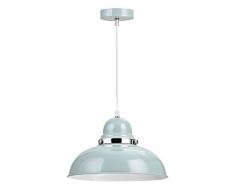 Premier Housewares Lustre Ã suspension, 110Â x 30Â x 30Â cm, E27Â culot Edison Ã vis, 40Â W, modÃ¨le Vermont, couleur BLEU bleu