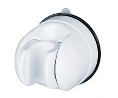 Gecko Support de pommeau de Douche inclinable à Ventouse Blanc