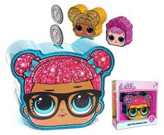 Lol Surprise Tirelires dÃ©coratives avec Autocollants, Unisexe, pour Adulte, 18Â xÂ 18Â xÂ 8Â cm, Bleu