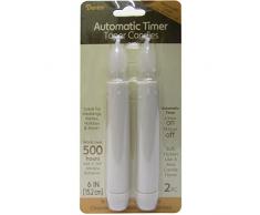 Darice Matrice Plastique LED Bougies Coniques W/minuteur 15,2 cm â Blanc