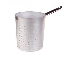 Pentole Agnelli Égouttoir en Aluminium avec poignée Tubulaire en Acier Inoxydable, argenté 14 cm Argent