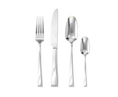 Sambonet 52526-81 Twist Ménagère 24 pièces en acier inoxydable plein manche 18 x 10 cm