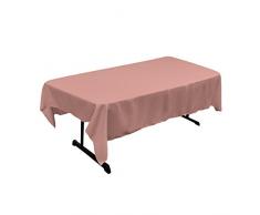 La Nappe Rectangulaire en Lin Polyester en Popeline, Polyester, Dusty Rose, 152.4 x 213.3 x 0.04 cm