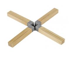 Wenko 54510100 Dessous de Plat Croix Bambou Bambou Marron/Gris