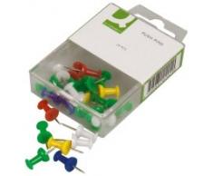 Q-Connect Lot de 25 punaises Assorties