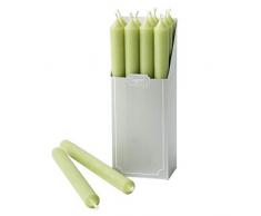 Caspari CA29 Lot de 12 Bougies Classiques Cire Moss Green 1,2 x 1,2 x 25,4 cm