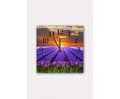 Bonamaison Horloge Murale en MDF, Multicolore, 30 x 30 cm