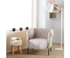 douceur dinterieur Protège de Fauteuil Matelasse, Polyester, Taupe, 179x165 cm